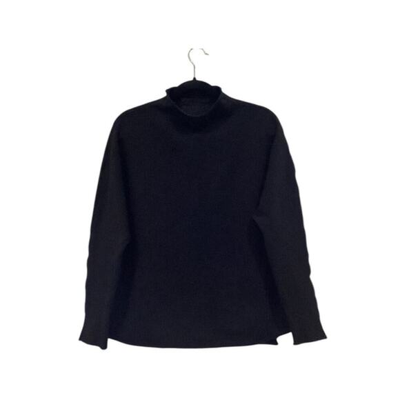 Frank & Eileen Effie Long Sleeve Funnel Neck Capelet In Black Size XS Top - Picture 2 of 12
